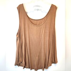 Old Navy Top Plus Size 4X Cami Tank Scoop Neck Soft Cotton Chocolate Brown NWT